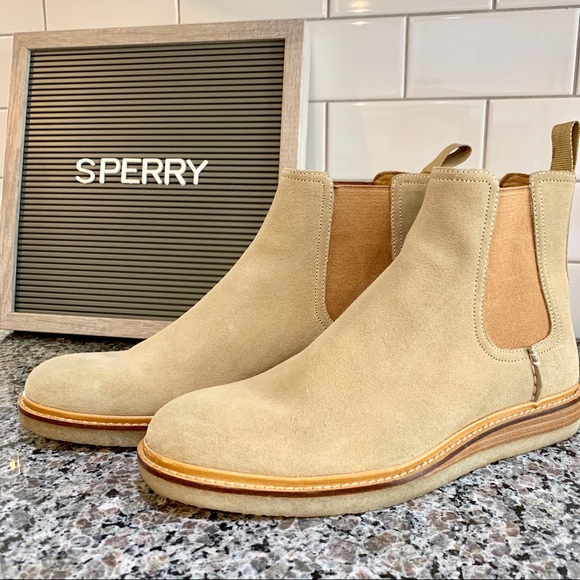sperry chelsea boot gold cup